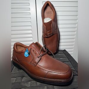 Johnston & Murphy Pattison Lace Brown Leather Men's Shoes 7.5